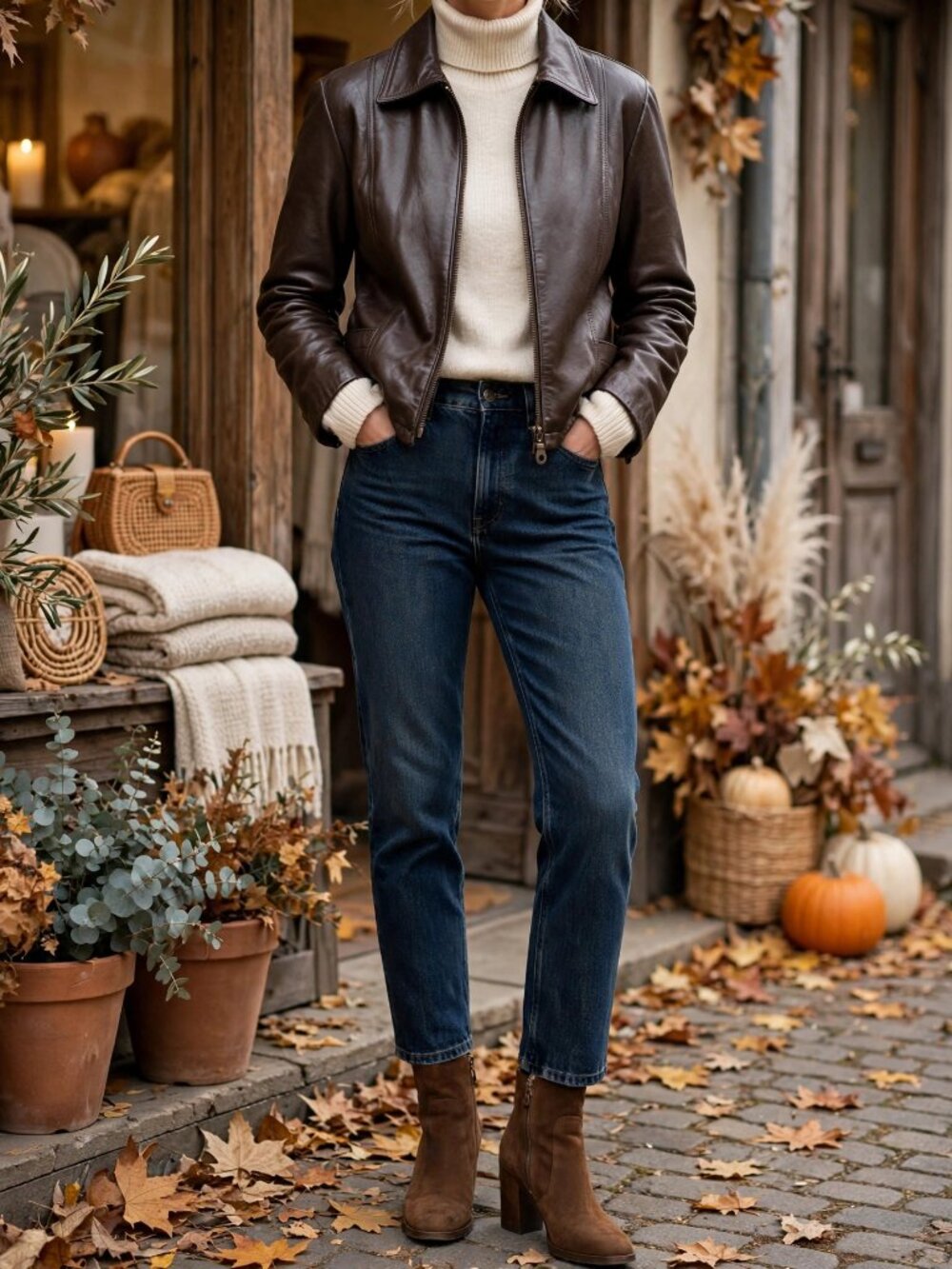 Body Glove Women's Dark Brown Leather Jacket with Zip Front